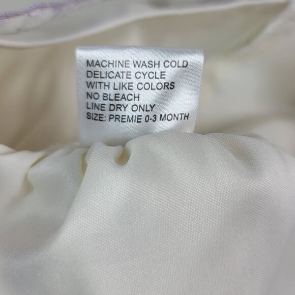 Special Occasions Formal Dress Cream SZ 0-3M Embroidery Pageant Wedding Party - Picture 8 of 9